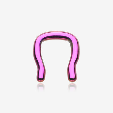 Blackline Steel Septum Ring-Purple